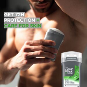 Dove Men+Care Deodorant Stick for Men Extra Fresh Aluminum Free with Moisturizing Cream, 3 oz - Image 5
