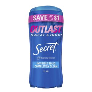 Secret Outlast Invisible Solid Antiperspirant Deodorant, Completely Clean, 2.6 oz Twin Pack - Image 6