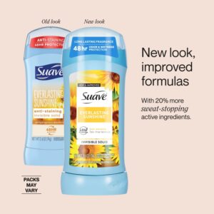 Suave Antiperspirant Deodorant For Women, 48hr Protection, Everlasting Sunshine, 2.6 oz - Image 4