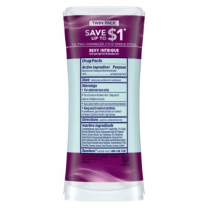 Degree Antiperspirant Deodorant for Women Sexy Intrigue, Twin Pack, 2.6 oz - Image 3