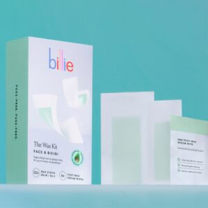 Billie Waxing Kit, Face & Bikini Hair Removal Wax Strips, 32 Wax Strips, 6 Post-Wax Serum Wipes - Image 8