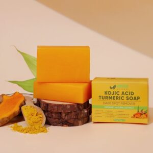 AMVital Kojic Acid Soap for Dark Spots, Turmeric Soap for Face & Body with Hyaluronic Acid, Vitamin C, Vitamin E, Shea Butter, Castile Olive Oil (2 Pack) - Image 8