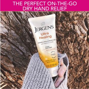 Jergens Ultra Healing Hand and Body Lotion Dry Skin Moisturizer, Vitamins C, E, B5, 2 oz - Image 3