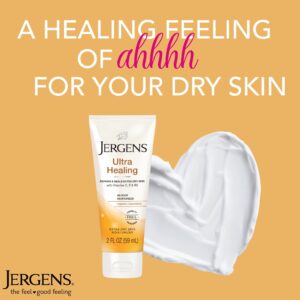 Jergens Ultra Healing Hand and Body Lotion Dry Skin Moisturizer, Vitamins C, E, B5, 2 oz - Image 6
