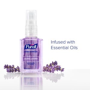 Purell Advanced Hand Sanitizer Calming Lavender Gel, Infused w/ Essential Oils, 2 oz Pump Bottle (Adult)