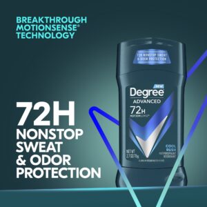 Degree Advanced Long Lasting Antiperspirant Deodorant Stick Twin Pack, Cool Rush, 2.7 oz - Image 4