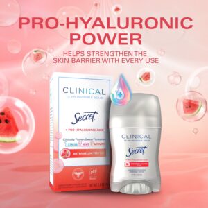 Secret Clinical 72 HR Invisible Solid Antiperspirant Watermelon Fizz with Pro-Hyaluronic Power 1.6 oz - Image 4