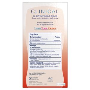 Secret Clinical 72 HR Invisible Solid Antiperspirant Watermelon Fizz with Pro-Hyaluronic Power 1.6 oz - Image 8