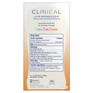 Secret Clinical 72 HR Invisible Solid Antiperspirant Watermelon Fizz with Pro-Hyaluronic Power 1.6 oz - Image 31
