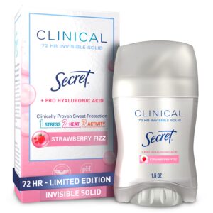 Secret Clinical 72 HR Invisible Solid Antiperspirant Watermelon Fizz with Pro-Hyaluronic Power 1.6 oz - Image 32