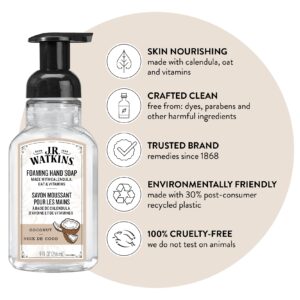 J.R. Watkins Foaming Hand Soap, Coconut Scent, 3 Pack, 9 fl oz - Image 5