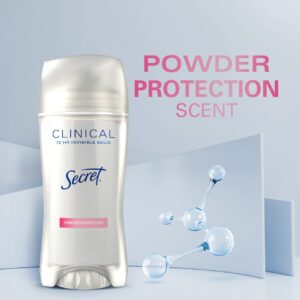 Secret Clinical Invisible Solid Antiperspirant and Deodorant for Women Stick, Protecting Powder, 2.6 oz - Image 6
