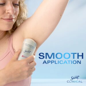 Secret Clinical Invisible Solid Antiperspirant and Deodorant for Women Stick, Protecting Powder, 2.6 oz - Image 7