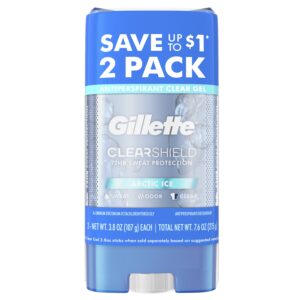 Gillette Antiperspirant Deodorant for Men, Clear Gel, Arctic Ice, Twin Pack, 3.8 oz - Image 8