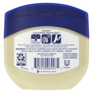 Vaseline Lock In Moisture Cocoa Butter Healing Petroleum Jelly for Dry Skin, 7.5 oz - Image 5