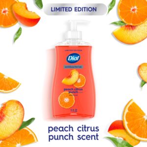 Dial® Antibacterial Limited Edition, Peach Citrus Punch Scent Liquid Hand Soap, 11oz