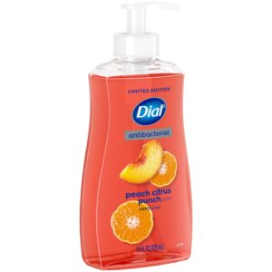 Dial® Antibacterial Limited Edition, Peach Citrus Punch Scent Liquid Hand Soap, 11oz