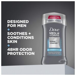 Dove Men+Care Clean Comfort Deodorant Stick Twin Pack, Citrus, 3 oz