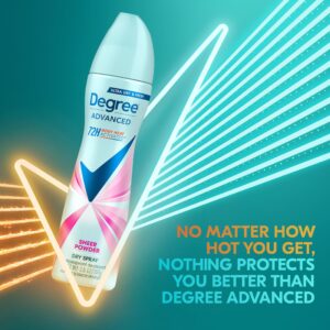 Degree Advanced Long Lasting Women's Antiperspirant Deodorant Dry Spray, Sheer Powder, 3.8 oz - Image 4