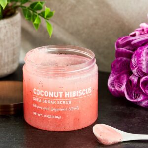 Walmart Shea Sugar Scrub, Coconut Hibiscus, 18 oz - Image 3