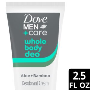 Dove Men + Care Whole Body Deo Aluminum Free Deodorant Cream, Aloe, Bamboo and Vitamin E, 2.5 oz (Pack of 2) - Image 3