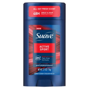 Suave Active Sport Men’s Antiperspirant Deodorant, Bergamot & Wood Scent, 48-Hour Protection, 2.7 oz - Image 1