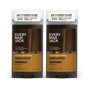 Every Man Jack Men's Antiperspirant Deodorant for Long Lasting Odor and Sweat Protection, Sandalwood, 2.6 oz - Image 11