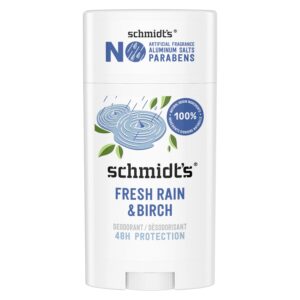 Schmidt's Women's and Men's Aluminum-Free Vegan Deodorant, Fresh Rain & Birch, 2.65 oz - Image 5