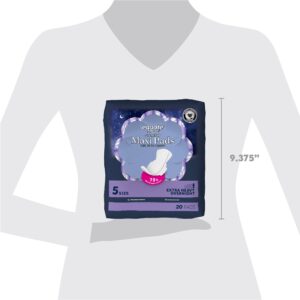 Equate Overnight Maxi Pads with Wings, Size 5, Extra Heavy Overnight Protection (36 Count) - Image 13