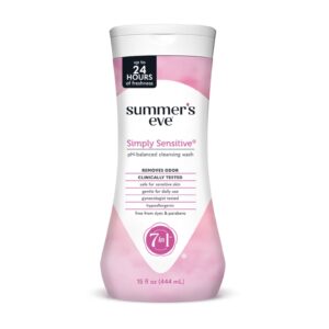 Summer’s Eve Simply Sensitive Daily Feminine Wash, Removes Odor, pH Balanced, 15 fl oz - Image 14