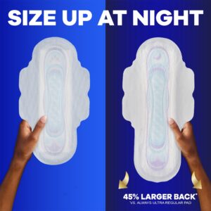 Always Ultra Thin Overnight Pads with Wings, Size 4, Overnight Absorbency, 36 Count - Image 6