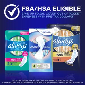 Always Ultra Thin Overnight Pads with Wings, Size 4, Overnight Absorbency, 36 Count - Image 8