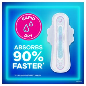 Always Ultra Thin Overnight Pads with Wings, Size 4, Overnight Absorbency, 36 Count - Image 24