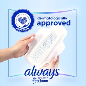 Always Infinity Feminine Pads with wings, Size 3, Extra Heavy Absorbency, unscented, 28 Ct - Image 6