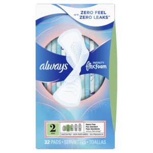 Always Infinity Feminine Pads with wings, Size 3, Extra Heavy Absorbency, unscented, 28 Ct - Image 31