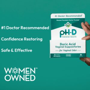 pH-D Feminine Health Boric Acid Vaginal Suppositories for Women's Health, 24 Count - Image 3
