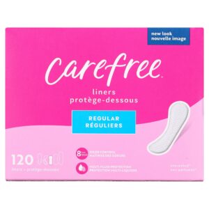 CAREFREE® Panty Liners, Regular, Flat, Unscented, 8 Hour Odor Control, 120ct - Image 15