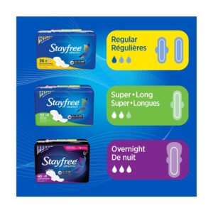 Stayfree Ultra Thin Overnight Pads With Wings, 40 Ct, Multi-Fluid Absorption, Protection For Up To 10 Hours - Image 3
