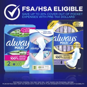 Always Maxi Pads Size 5, Extra Heavy Overnight with Wings, 14 Count - Image 9