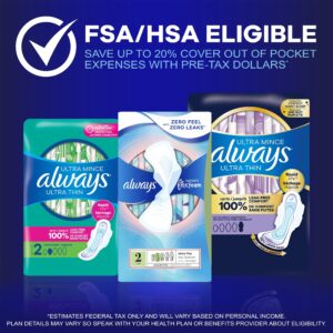 Always Ultra Thin Overnight Pads with Wings, Size 5, Extra Heavy Overnight Absorbency, 15 CT - Image 18