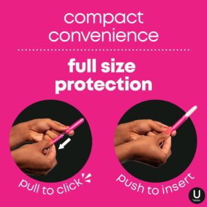 U by Kotex Click Compact Tampons, Regular, Unscented, 16 Count - Image 5