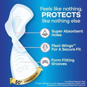 Always Infinity Feminine Pads with Wings, Size 5, Extra Heavy Overnight Absorbency, unscented, 30 Ct - Image 13