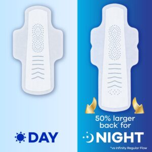 Always Infinity Feminine Pads with Wings, Size 5, Extra Heavy Overnight Absorbency, unscented, 30 Ct - Image 14