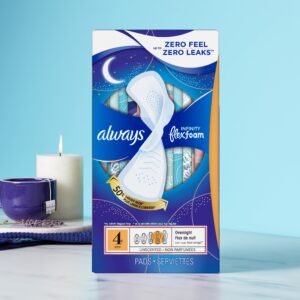 Always Infinity Feminine Pads with Wings, Size 5, Extra Heavy Overnight Absorbency, unscented, 30 Ct - Image 20