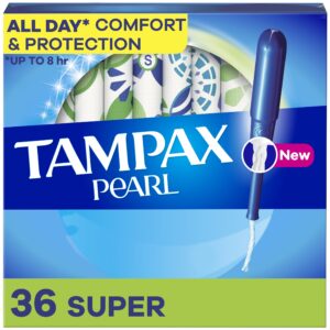 Tampax Pearl Tampons with LeakGuard Braid, Super Absorbency, 18 Count - Image 13