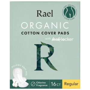 Rael Organic Cotton Cover Menstrual Regular Pads, Unscented, Chlorine Free, 16 Count - Image 8