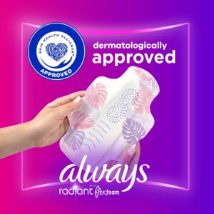 Always Radiant Feminine Pads with Wings, Size 1, Regular Absorbency, Scented, 30 Count - Image 25