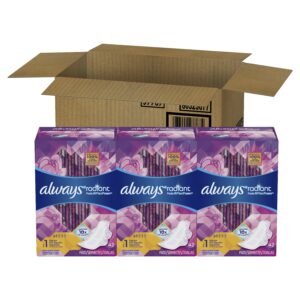 Always Radiant Feminine Pads with Wings, Size 1, Regular Absorbency, Scented, 30 Count - Image 37