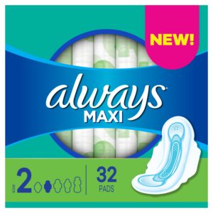 Always Maxi Pads with Wings, Size 2, Long Super Absorbency, 42 CT - Image 50
