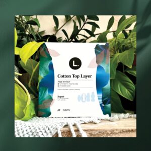 L. Ultra Thin Pads for Women, Overnight Absorbency, Organic Cotton Top Layer, Unscented Pads with Wings, 36 CT - Image 8